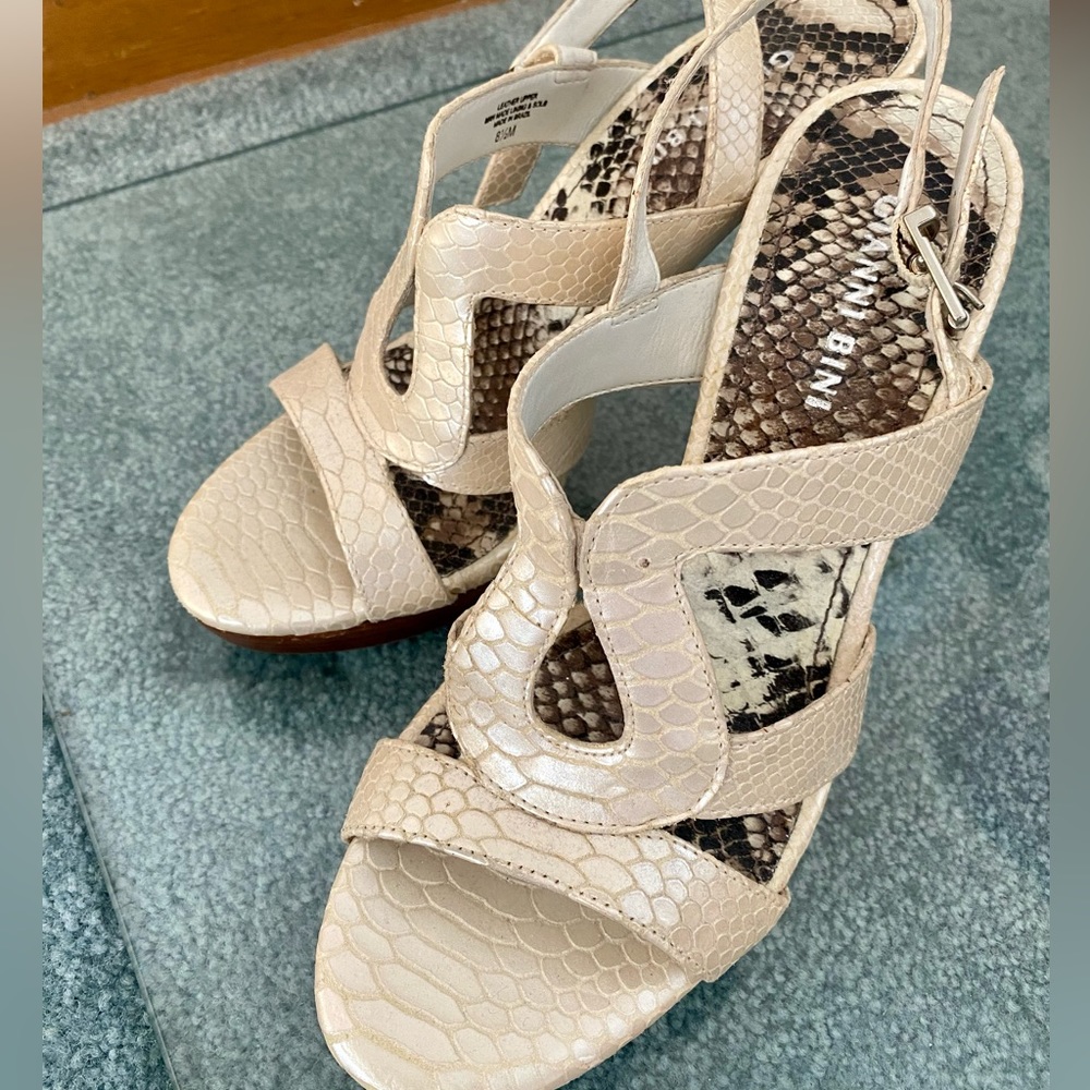 Gianni Bini heels. Size 8.5 M. Pearl white color.